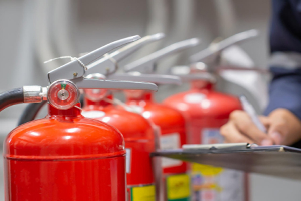 Fire extinguishers equipment illustration